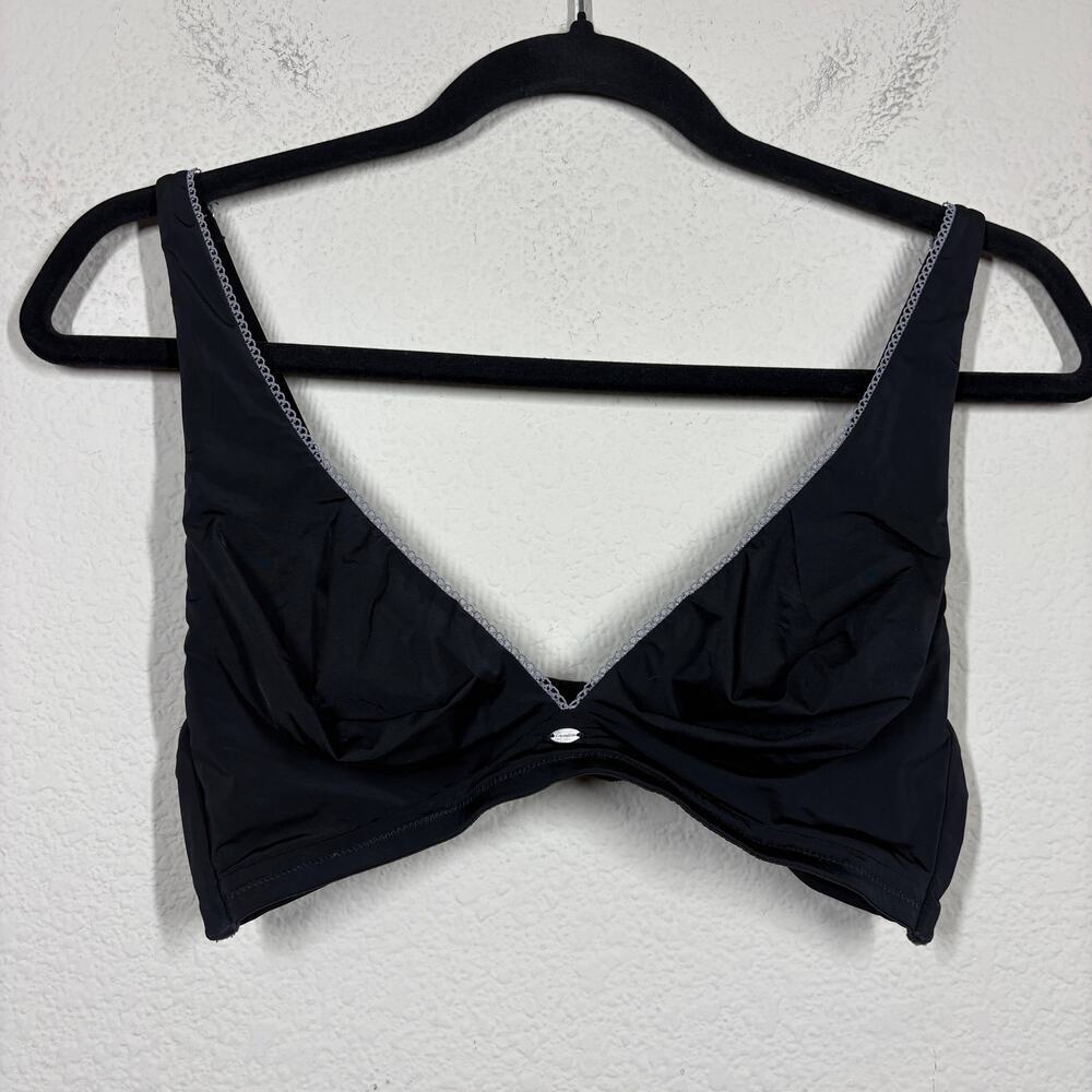 Calvin Klein Womens 36C Bralette Bra Black Nylon Blend Lace Trim Wide Strap